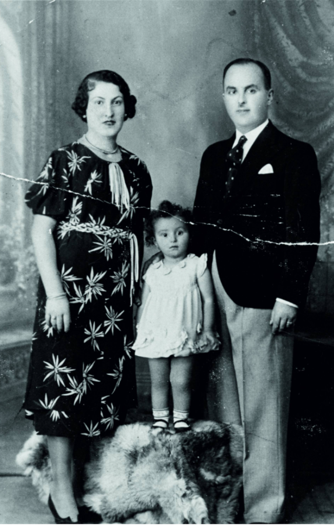 Haim E. David with his wife and young daughter